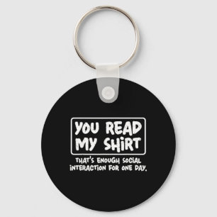 Chaveiro Camisa de Leitura Citação Engraçada de Humor Sarcá