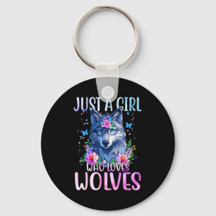 Chaveiro Camisa de Lobo Fofo Só Uma Garota Que Ama Lobos Bu