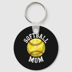 Chaveiro Camisa de Mãe de Softball Mulheres Amante de Softb