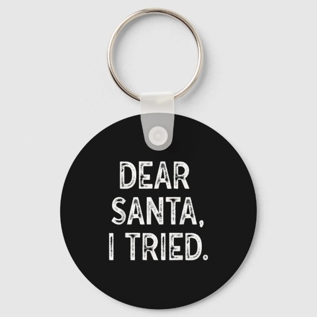 Chaveiro Camisa De Natal - Caros Papais noeis Que Tentei (Frente)