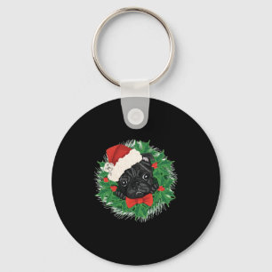 Chaveiro Camisa de Natal de Pug Incrível
