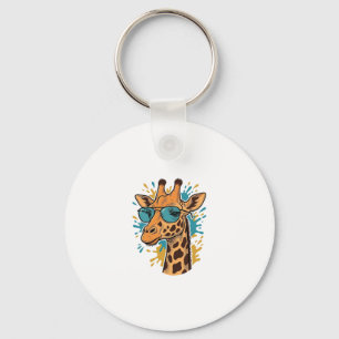Chaveiro Camisa de Óculos de Sol Girafa Legal Gravada Vinta
