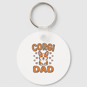 Chaveiro Camisa de Pai Corgi Gravação Vintage Amante de Cac