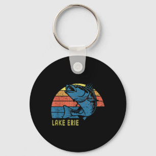 Chaveiro Camisa de Pesca de Walleye do Lago Erie Retro Souv