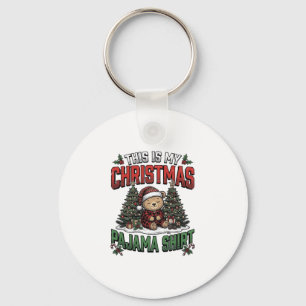 Chaveiro Camisa de pijama de Natal Blusa de férias vintage