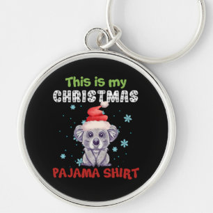 Chaveiro Camisa de pijama de Natal Urso Koala Essa É Minha