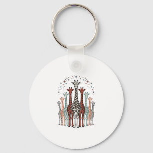 Chaveiro Camisa de Safári com Manada de Girafas Gravadas Vi