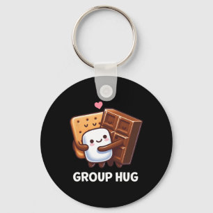 Chaveiro Camisa Divertida de Abraço em Grupo de Smores de A