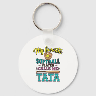 Chaveiro Camisa do Jogador de Softbol Favorito Me Chama TAT