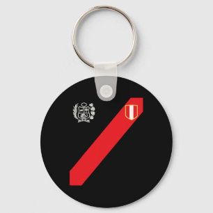Chaveiro Camisa do Peru Bandeira Peruana Escudo Retro Inspi