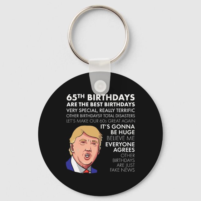 Chaveiro Camisa engraçada citação Trump presente de anivers (Frente)