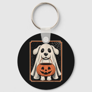 Chaveiro Camisa engraçada de cachorro fantasma de Halloween
