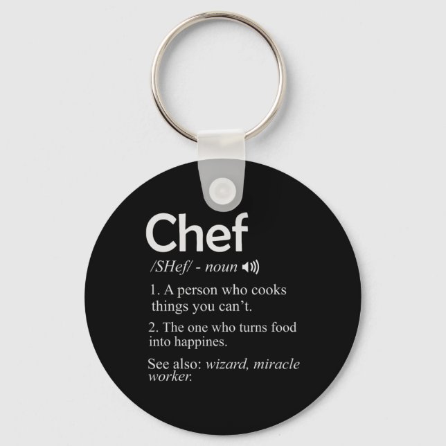 Chaveiro Camisa engraçada de churrasco para Chef Cozinhar L (Frente)