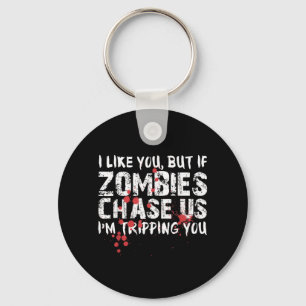Chaveiro Camisa engraçada de Halloween Isca de Zumbi Zumbi