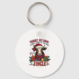 Chaveiro Camisa engraçada de Natal Vintage Cow Highland sin