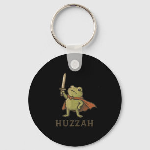 Chaveiro Camisa engraçada de sapo Huzzah, camiseta vintage