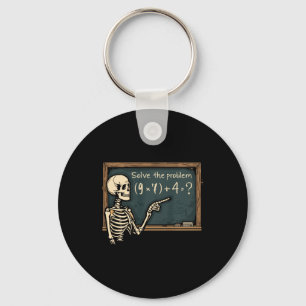 Chaveiro Camisa engraçada do meme de Halloween do esqueleto