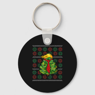 Chaveiro Camisa engraçada feia de Natal Árvore de Natal Cab