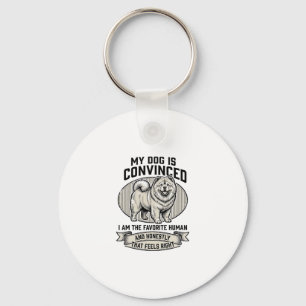 Chaveiro Camisa engraçada para amantes de cães com Chow C g