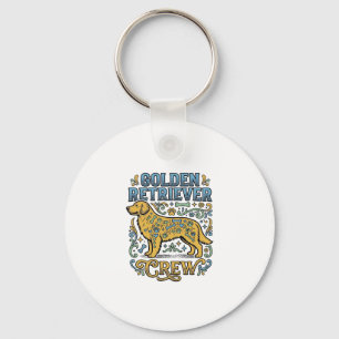 Chaveiro Camisa Golden Retriever Com Arte Vintage de Amante