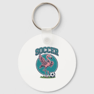 Chaveiro Camisa Gráfica do Jogador de Futebol Flamingo Vint