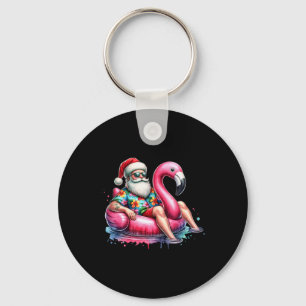 Chaveiro Camisa havaiana Papai Noel Flamingo Floatie Natal