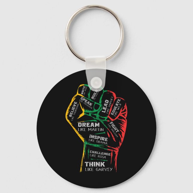 Chaveiro Camisa Juneteenth Sonhe Como Líderes História Negr (Frente)