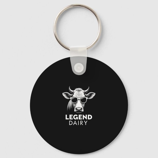 Chaveiro Camisa Legend Dairy Funny Farmer Cow Farmer Pun Gr (Frente)