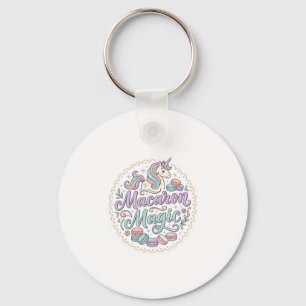 Chaveiro Camisa Mágica de Macaron Unicórnio Caprichoso Desi