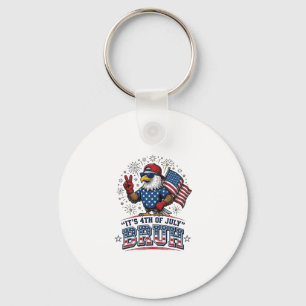 Chaveiro Camisa Patriótica Águia Engraçada 4 de Julho Bruh