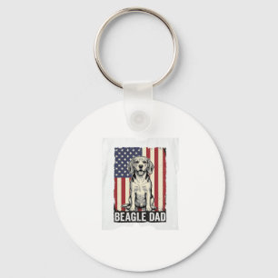 Chaveiro Camisa Patriótica Vintage para Pai de Beagle Desig