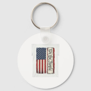 Chaveiro Camisa Patriótica Vintage We the People Flag Desig