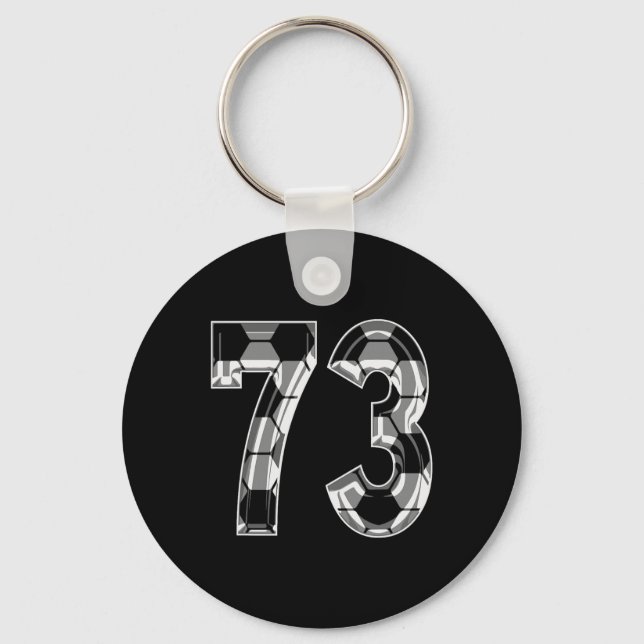Chaveiro Camisa Prata do Futebol Modelo Número 73 Uniforme  (Frente)