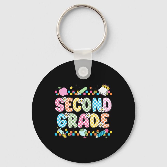 Chaveiro Camisa Second Grade Vibes 2º Retro Volta à Escola (Frente)