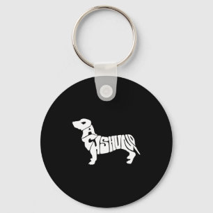 Chaveiro Camisa T Dachshund Texto Divertido Tipografia de C