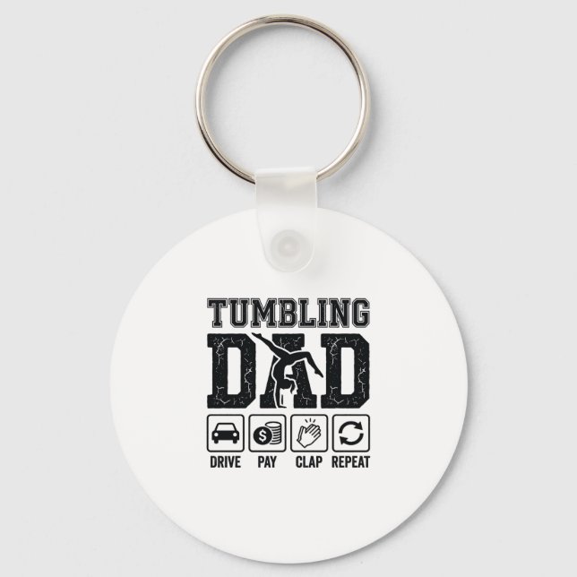 Chaveiro Camisa Tumbling Dad Drive Pay Clap Repeat Design_1 (Frente)