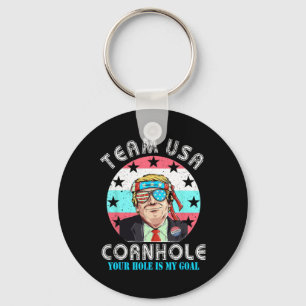 Chaveiro Camisa Usa Cornhole Equipe Camisas Cornhole Piada 