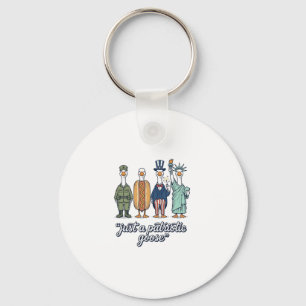 Chaveiro Camisa Vetorial Vintage de Gansos Patrióticos em L