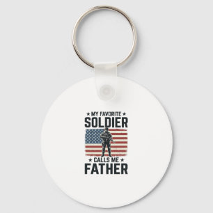 Chaveiro Camisa Vetorial Vintage de Soldado Patriótico Pai