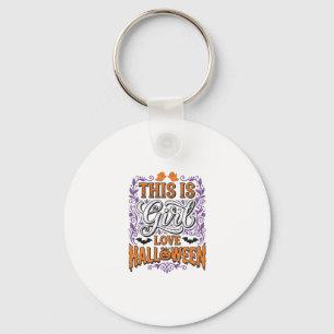 Chaveiro Camisa Vintage Fofo de Halloween de Amor de Menina