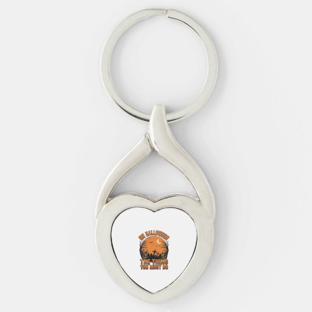 Chaveiro Camisa Vintage Halloween Graveyard Pumpkin Moon De (Frente)