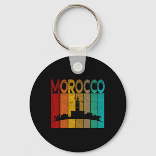 Chaveiro Camisa Vintage Marrocos, Eu Amo Mapa Marrocos Marr