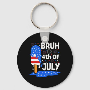 Chaveiro Camisas De 4 De Julho Para Crianças, Bruh Pop Boi