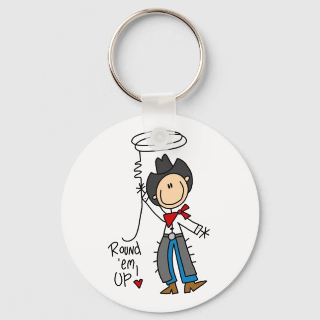 Chaveiro Camisas de Cowboy e Presentes Round Em Up (Frente)