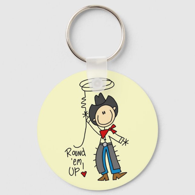 Chaveiro Camisas de Cowboy e Presentes Round Em Up (Frente)