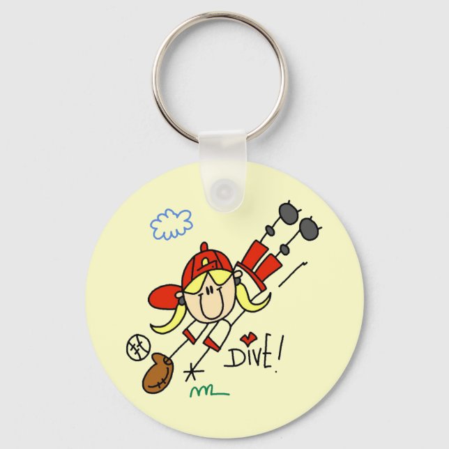 Chaveiro Camisas de Manga Curta de Beisebol para Meninas e  (Frente)
