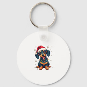 Chaveiro Camisas de Natal de árvore de cães Dachshund Prese