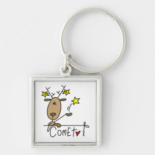 Chaveiro Camisas de Natal do Reindeer Comet e Presentes