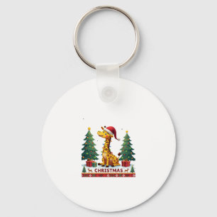 Chaveiro Camisas de Natal Feias de Girafa Chapéu Divertido