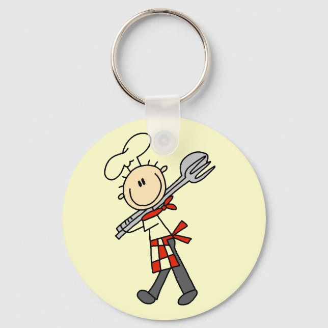 Chaveiro Camisas do Chef com Pinças de Salada e Presentes (Frente)